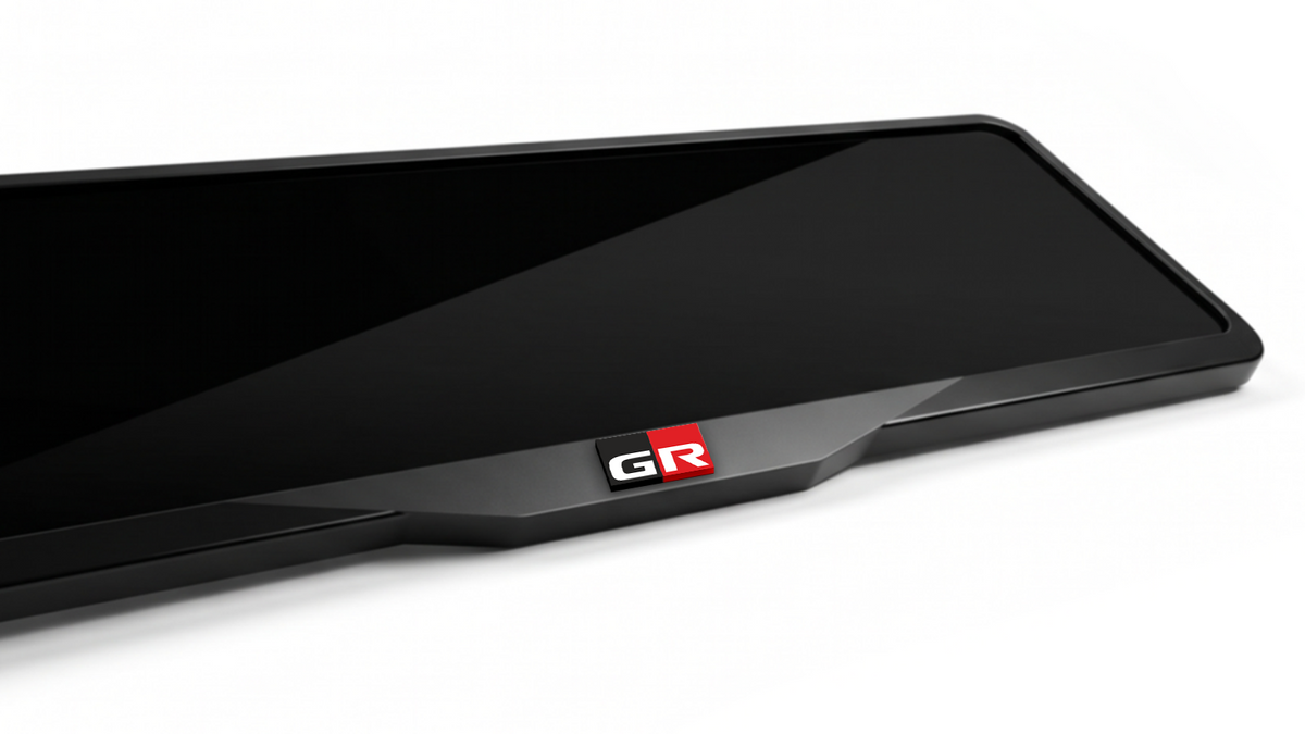 TOYOTA GR Laser-Cut Acrylic License Plate Frame - Gloss Black