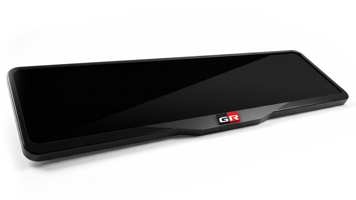 TOYOTA GR Laser-Cut Acrylic License Plate Frame - Gloss Black