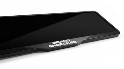 JEEP GRAND CHEROKEE Laser-Cut Acrylic License Plate Frame - Gloss Black