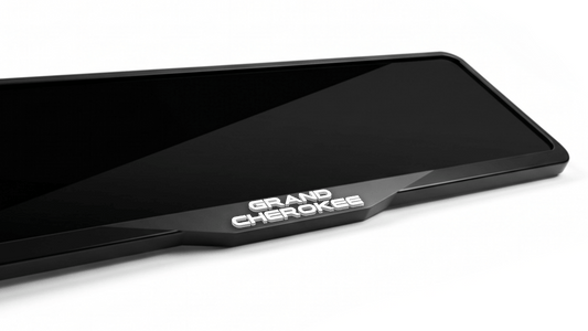 JEEP GRAND CHEROKEE Laser-Cut Acrylic License Plate Frame - Gloss Black