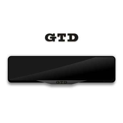 VOLKSWAGEN GTD Laser-Cut Acrylic License Plate Frame - Gloss Black