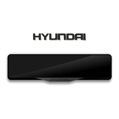 إطار لوحة ترخيص من الأكريليك مقطوع بالليزر بشعار HYUNDAI - أسود لامع