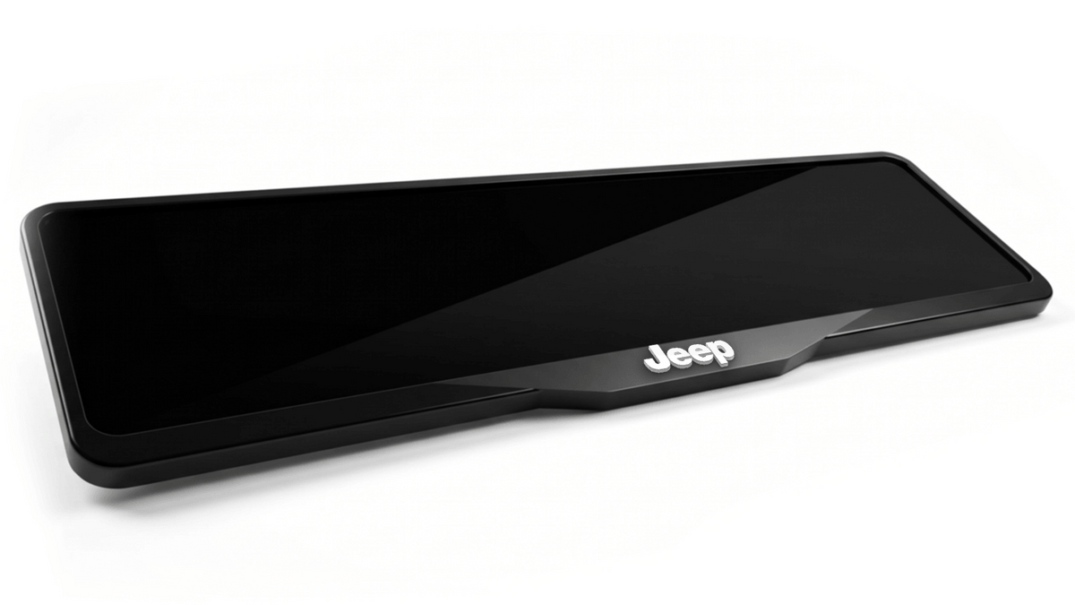 JEEP Laser-Cut Acrylic License Plate Frame - Gloss Black