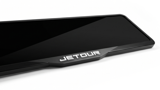 JETOUR Laser-Cut Acrylic License Plate Frame - Gloss Black