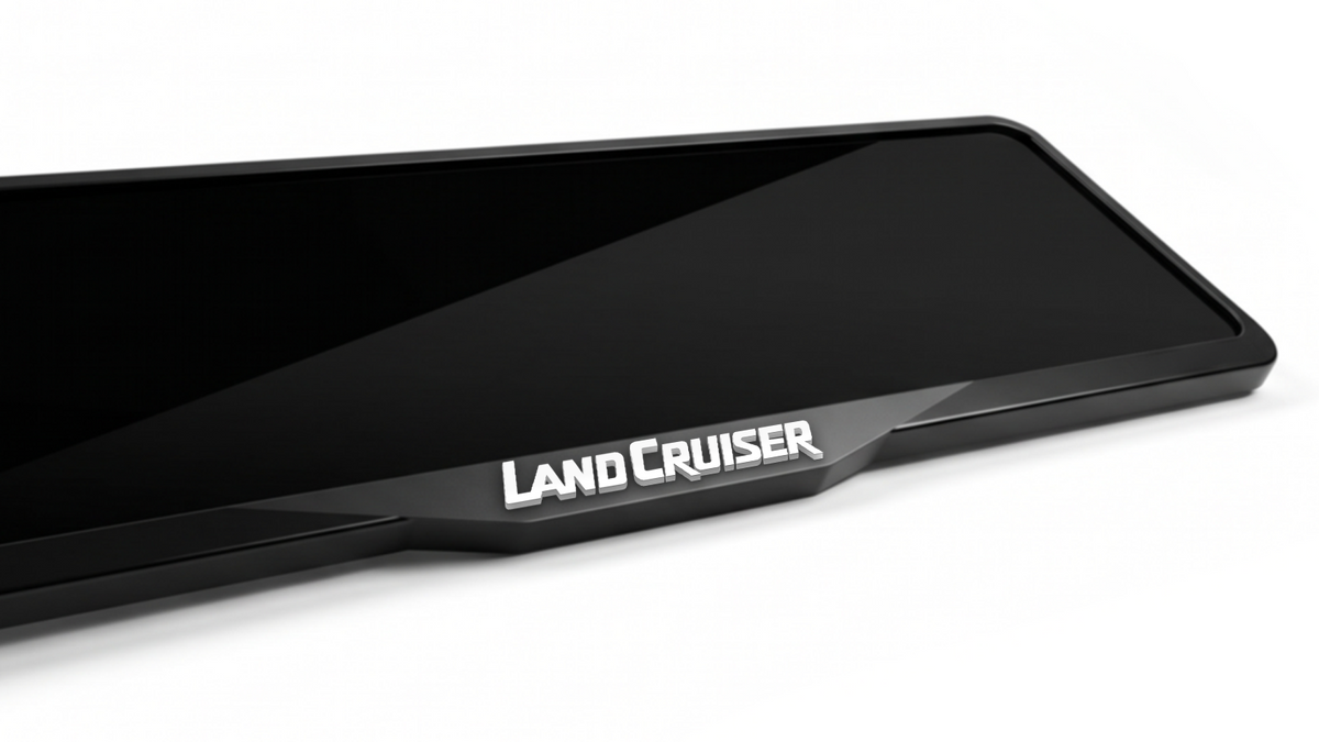 TOYOTA LAND CRUISER Laser-Cut Acrylic License Plate Frame - Gloss Black