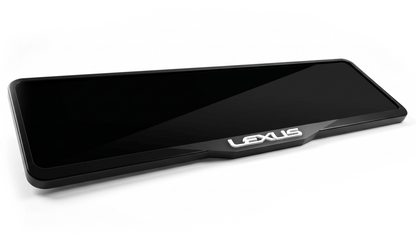 إطار لوحة ترخيص من الأكريليك مقطوع بالليزر بشعار LEXUS - أسود لامع