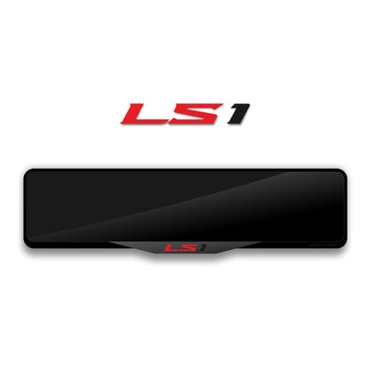 إطار لوحة ترخيص أكريليك مقطوع بالليزر "شفروليه LS1" - أسود لامع