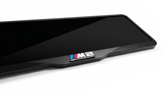 إطار لوحة ترخيص أكريليك مقصوص بالليزر لسيارة BMW M2 COMPETITION - أسود لامع