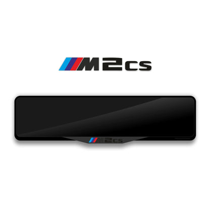 إطار لوحة ترخيص من الأكريليك المقطوع بالليزر لسيارة BMW M2 CS - أسود لامع