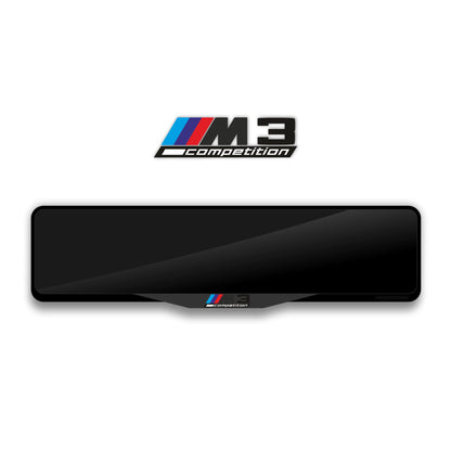 إطار لوحة ترخيص BMW M3 كومبيتيشن من الأكريليك بقص الليزر - أسود لامع