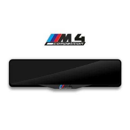 إطار لوحة ترخيص من الأكريليك المقطوع بالليزر لسيارة BMW M4 COMPETITION - أسود لامع