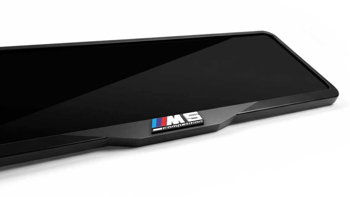 إطار لوحة ترخيص أكريليك مقطوع بالليزر BMW M5 COMPETITION - أسود لامع