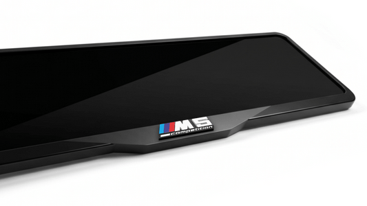 إطار لوحة ترخيص أكريليك مقطوع بالليزر BMW M5 COMPETITION - أسود لامع
