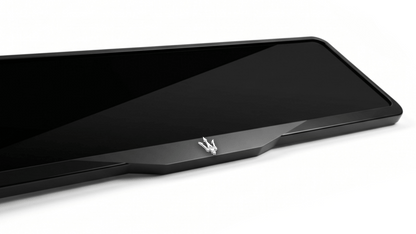 MASERATI LOGO Laser-Cut Acrylic License Plate Frame - Gloss Black