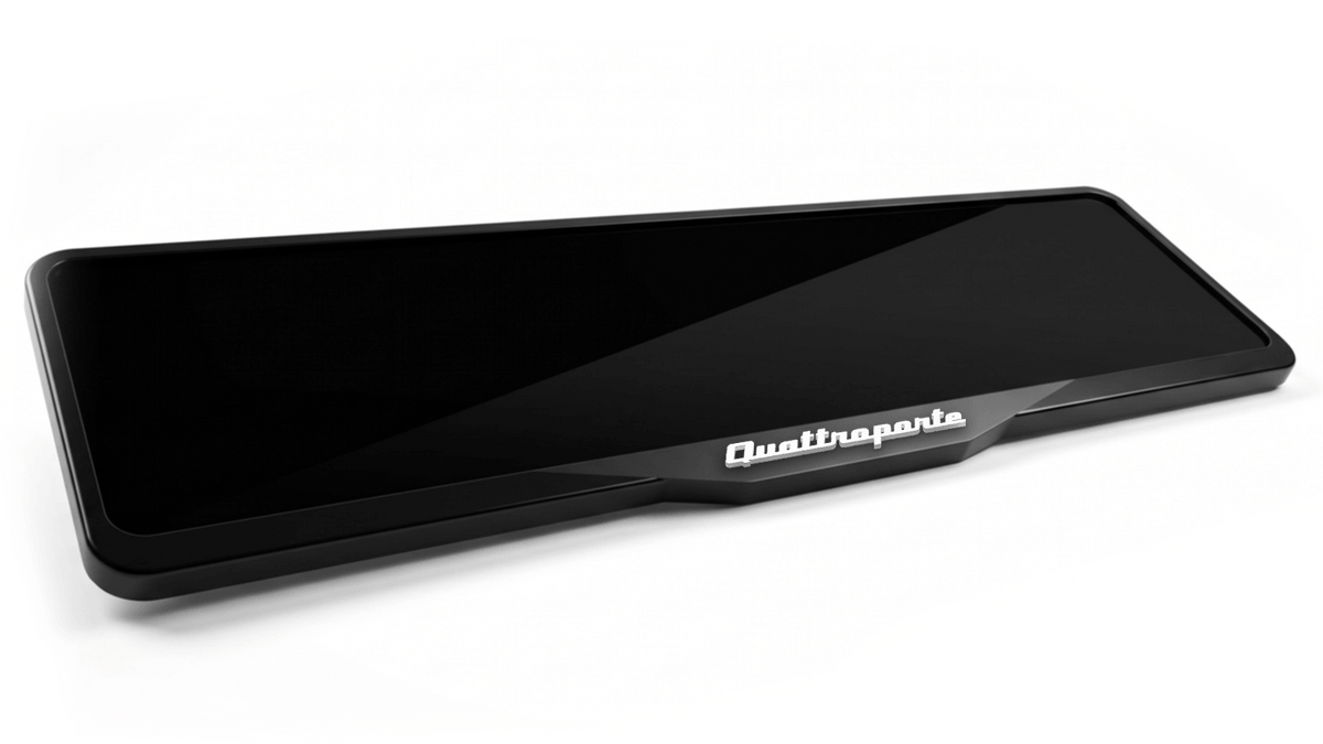 MASERATI QUATTROPORTE Laser-Cut Acrylic License Plate Frame - Gloss Black