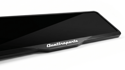 MASERATI QUATTROPORTE Laser-Cut Acrylic License Plate Frame - Gloss Black