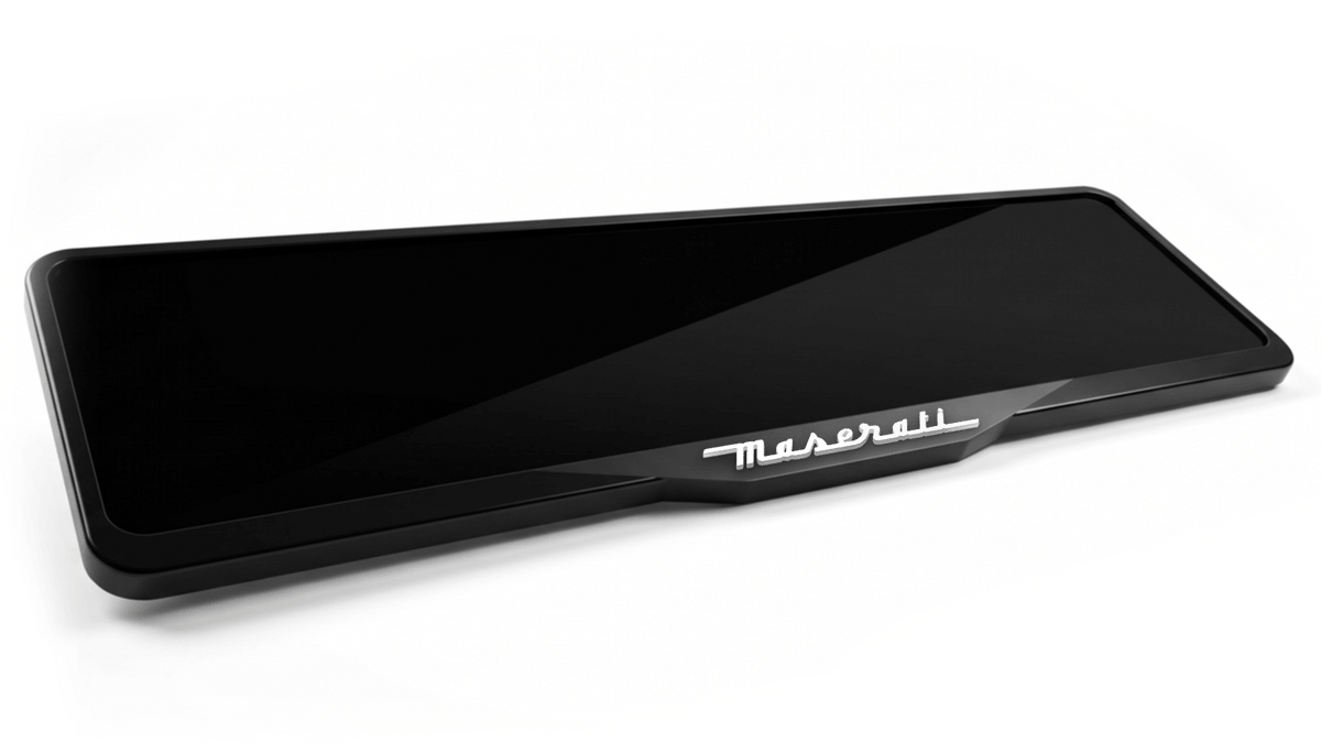 MASERATI Laser-Cut Acrylic License Plate Frame - Gloss Black
