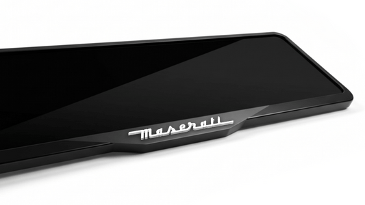 MASERATI Laser-Cut Acrylic License Plate Frame - Gloss Black