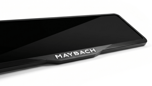 MAYBACH LOGOTYPE Laser-Cut Acrylic License Plate Frame - Gloss Black