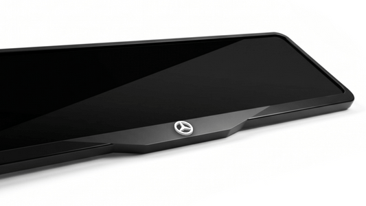 MERCEDES-BENZ LOGO Laser-Cut Acrylic License Plate Frame - Gloss Black