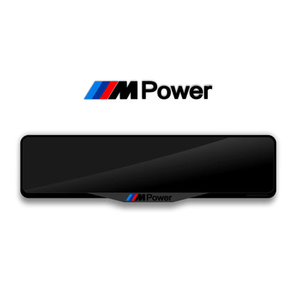 إطار لوحة ترخيص أكريليك مقطوع بالليزر لسيارات BMW M POWER - أسود لامع