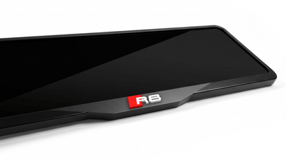 AUDI R8 Laser-Cut Acrylic License Plate Frame - Gloss Black