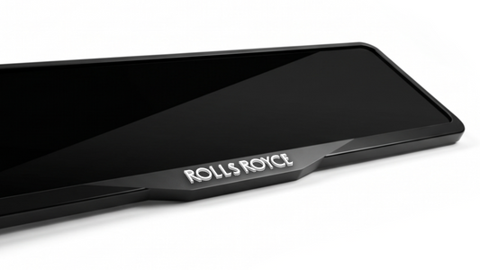 ROLLS ROYCE Laser-Cut Acrylic License Plate Frame - Gloss Black