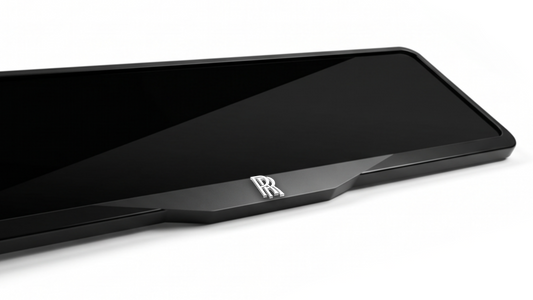 ROLLS ROYCE LOGO Laser-Cut Acrylic License Plate Frame - Gloss Black