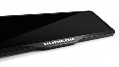 JEEP RUBICON Laser-Cut Acrylic License Plate Frame - Gloss Black