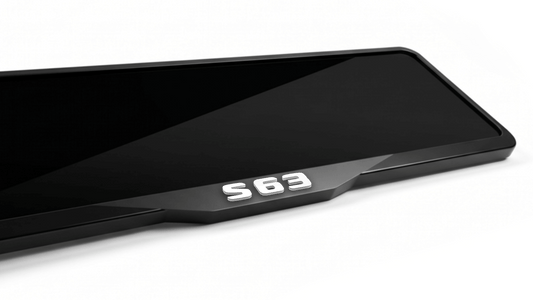 MERCEDES-BENZ S63 AMG Laser-Cut Acrylic License Plate Frame - Gloss Black