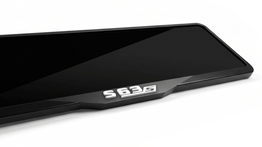 MERCEDES-BENZ S63S AMG Laser-Cut Acrylic License Plate Frame - Gloss Black