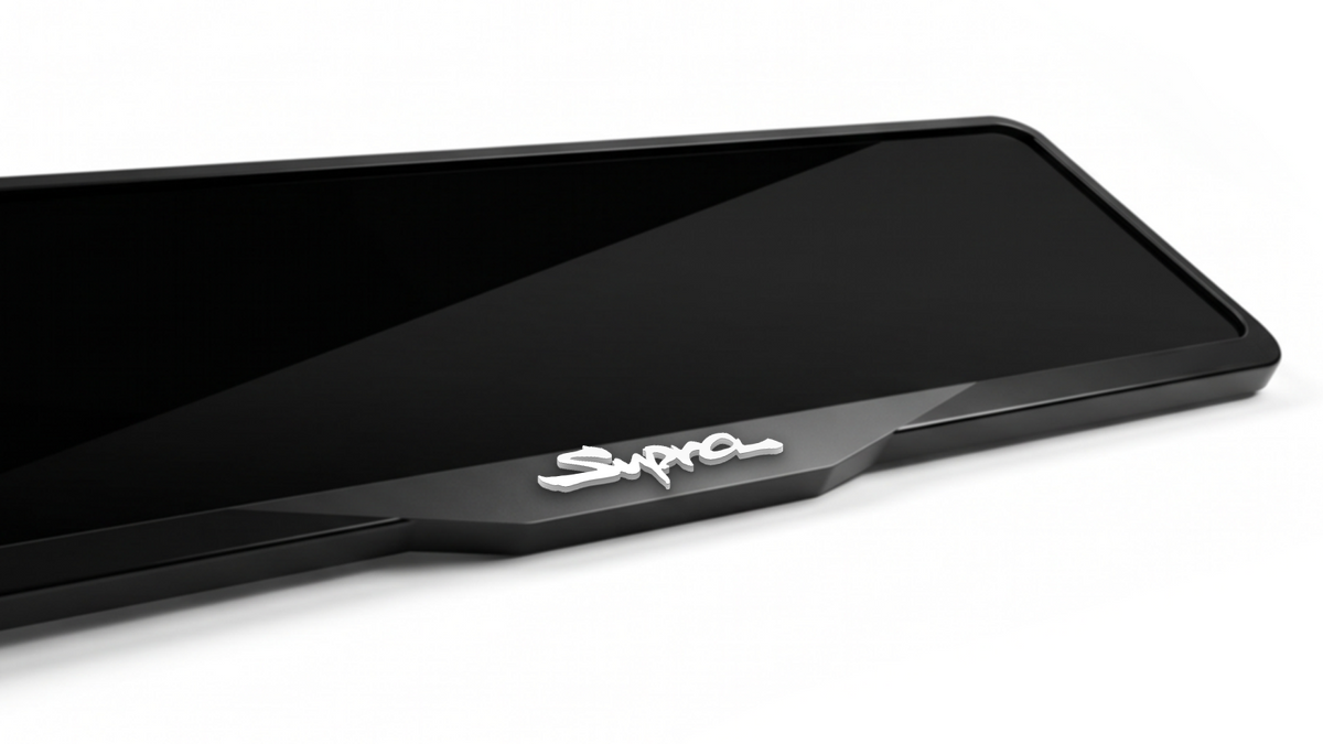 TOYOTA SUPRA Laser-Cut Acrylic License Plate Frame - Gloss Black