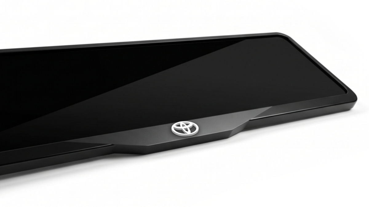 TOYOTA LOGO Laser-Cut Acrylic License Plate Frame - Gloss Black