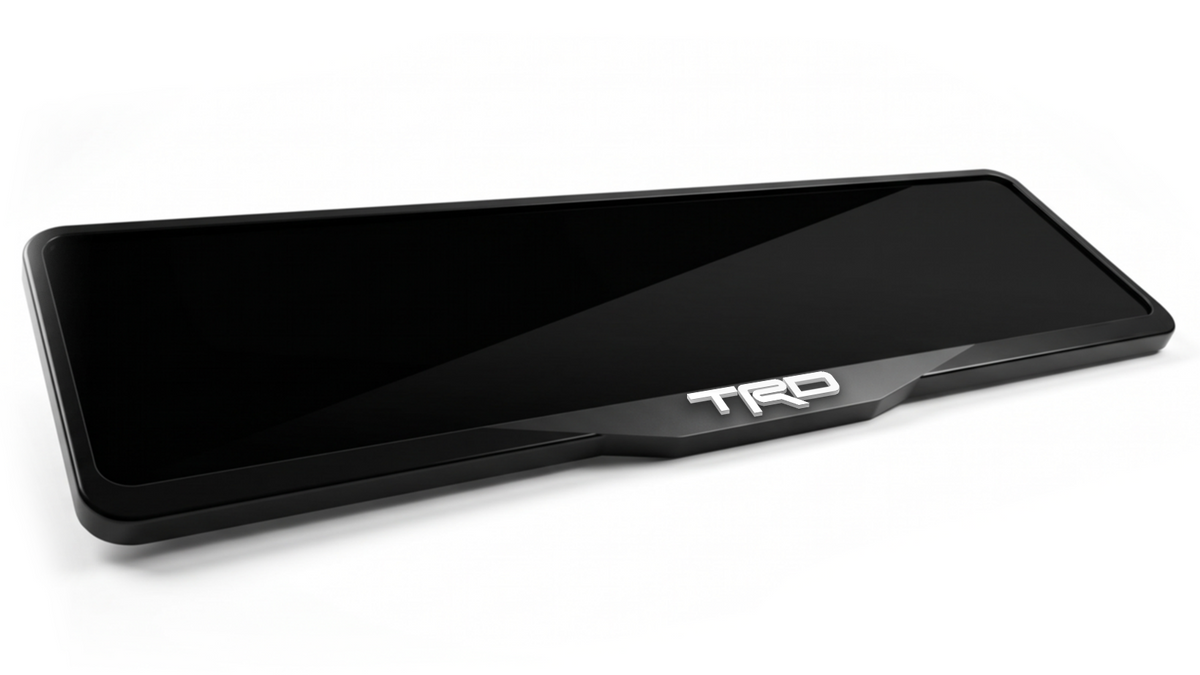 TOYOTA TRD Laser-Cut Acrylic License Plate Frame - Gloss Black