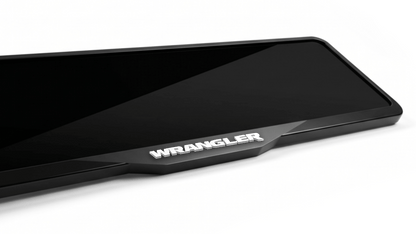 JEEP WRANGLER Laser-Cut Acrylic License Plate Frame - Gloss Black